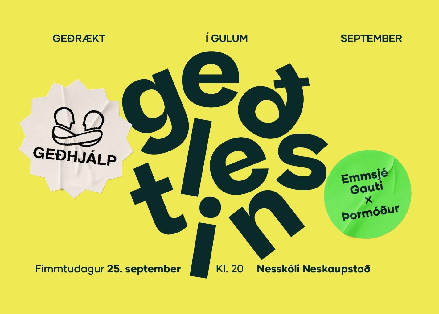 Geðlestin í Gulum september á Austfjörðum Geðlestin í Gulum september á Austfjörðum